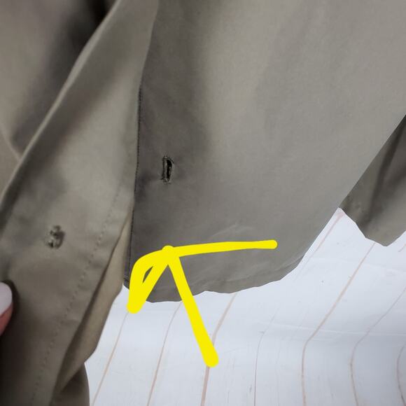 Brooks Brothers Trench Coat Mens M Tan Long Lightweight Button Closure READ DESC - Picture 3 of 16